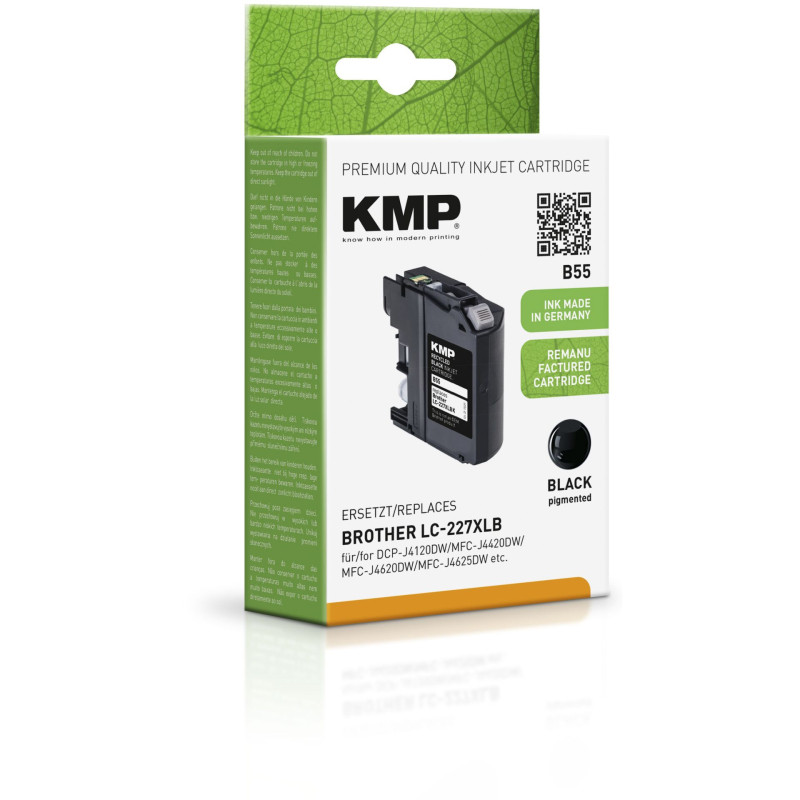 KMP B55 Tusz czarny kompatybilny z Brother LC-227XLBK