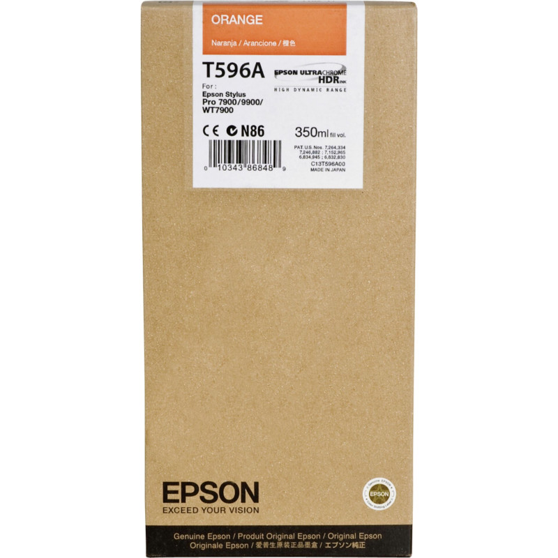Epson Tusz pomaranczowy T 596  350 ml  T 596A