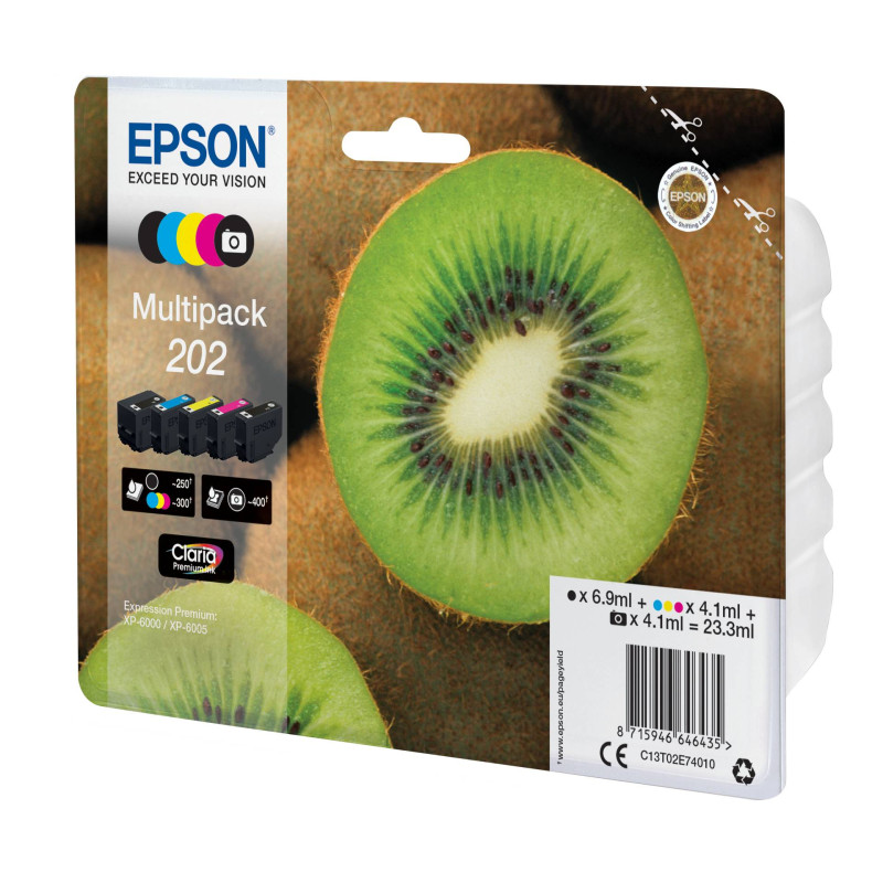 Epson multipak Claria Premium T 202 BK/PB/C/M/Y         T 02E7
