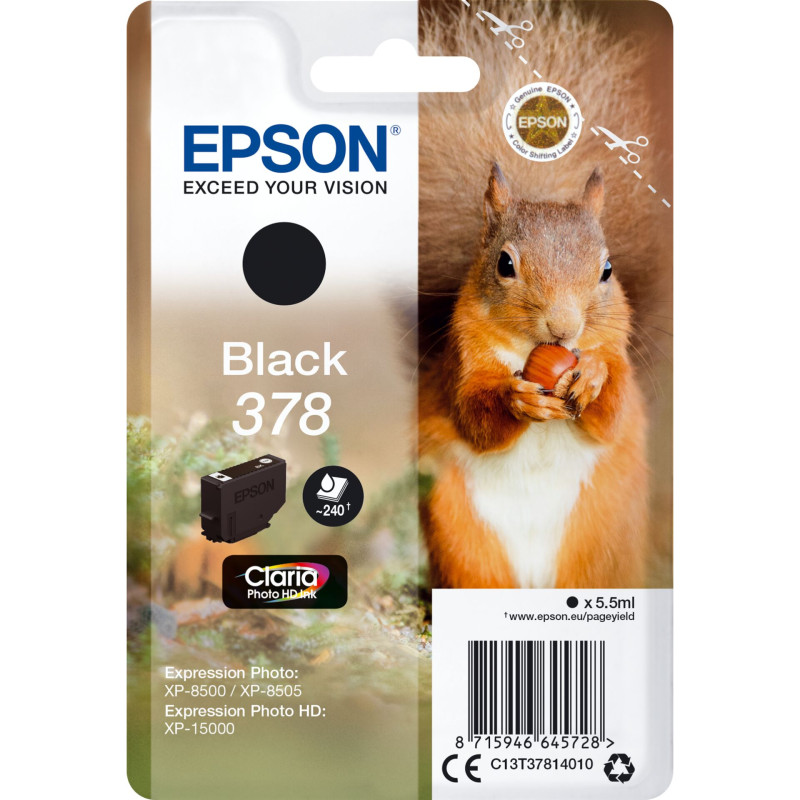 Epson Tusz czarny Claria Photo HD 378       T 3781