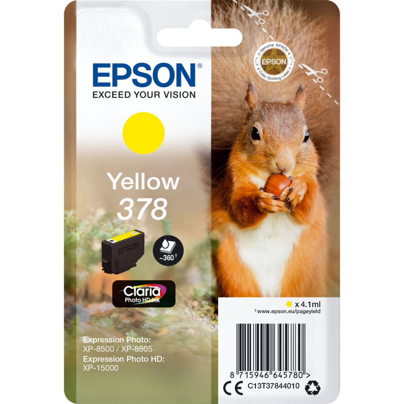 Epson Tusz zolty Claria Photo HD 378       T 3784