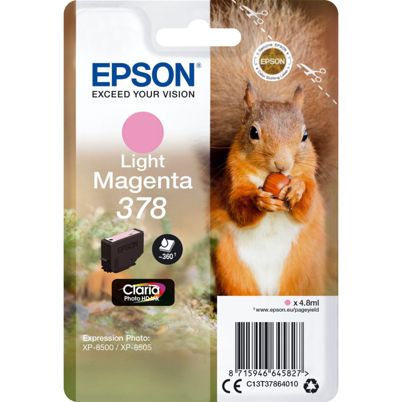 Epson Tusz 378 light magenta Claria Photo HD   T 3786