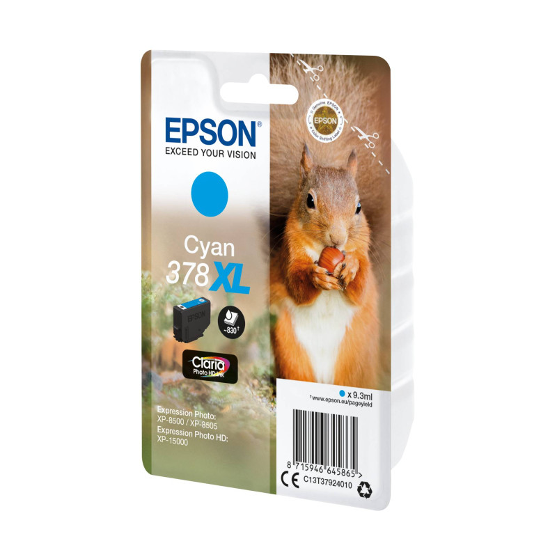 Epson Tusz cyan Claria Photo HD 378 XL    T 3792