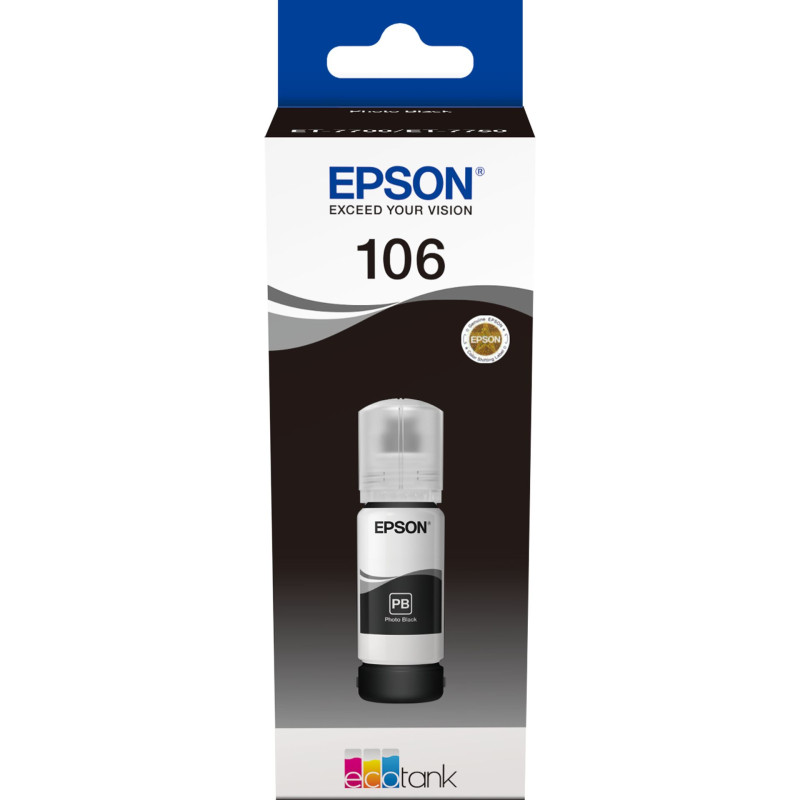Epson EcoTank photo czarny T 106 70 ml    T 00R1