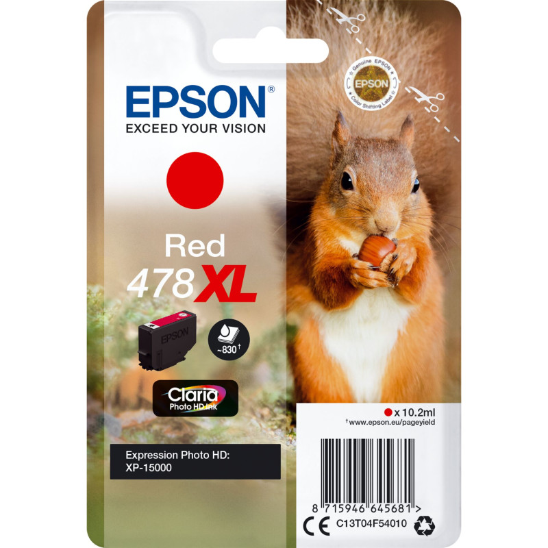 Epson Tusz red Claria Photo HD 478 XL    T 04F5
