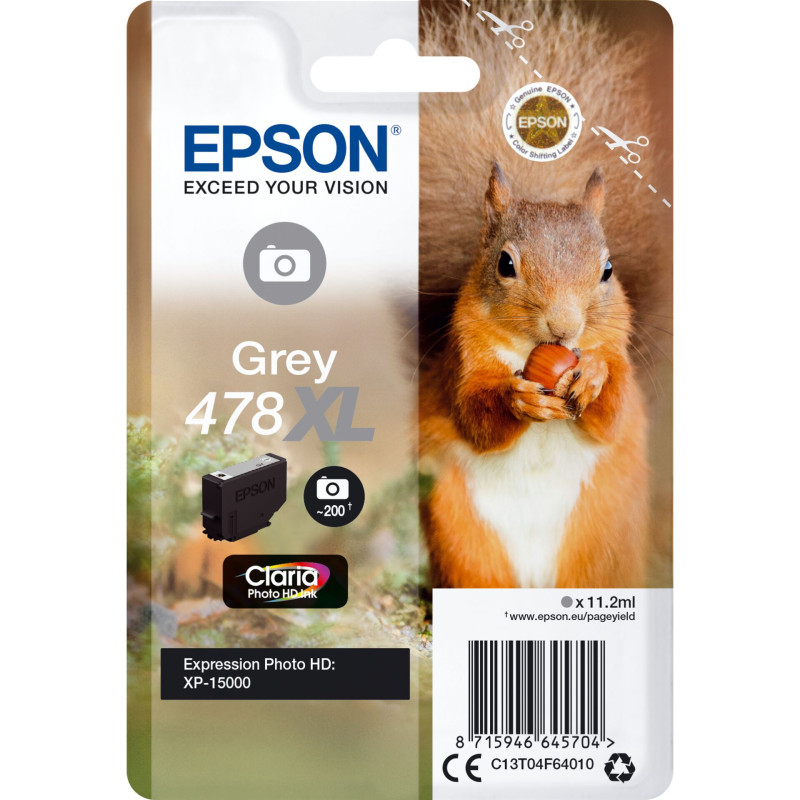 Epson Tusz grey Claria Photo HD 478 XL    T 04F6