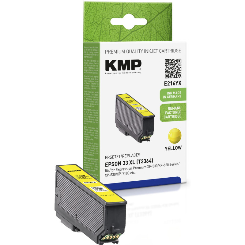 KMP E216YX Tusz zolty kompatybilny z Epson T 3364 XL