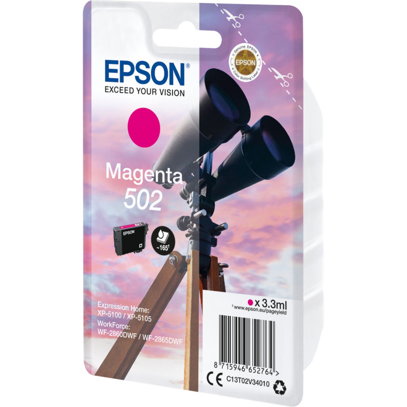 Epson Tusz magenta 502    T 02V3