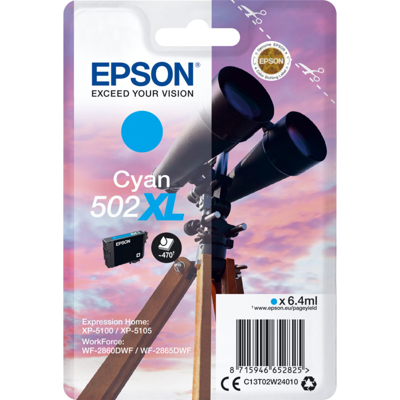 Epson Tusz cyan 502 XL         T 02W2