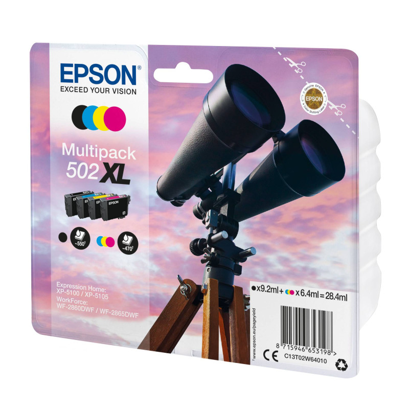 Epson multipak BK/C/M/Y 502 XL         T 02W6