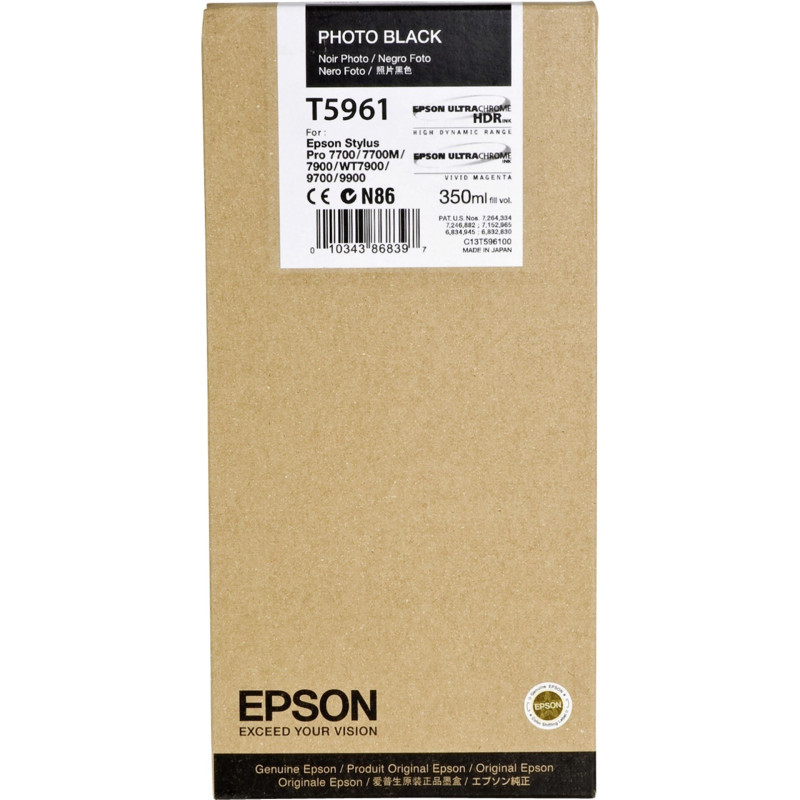Epson Tusz photo czarny T 596 350 ml T 5961