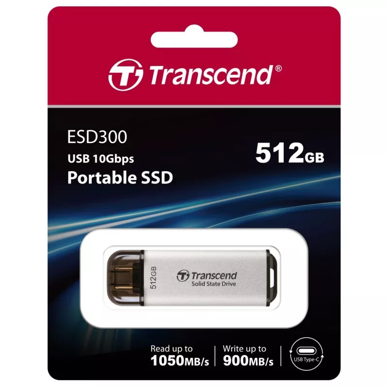 Transcend SSD ESD300S      512GB USB-C silver