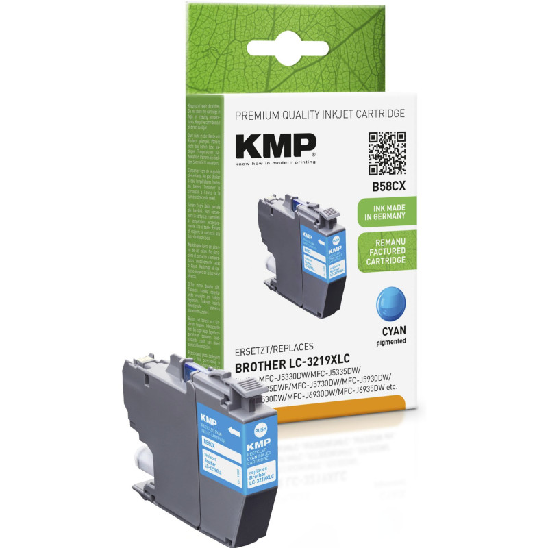 KMP B58CX Tusz cyan komp. z Brother LC-3219XLC