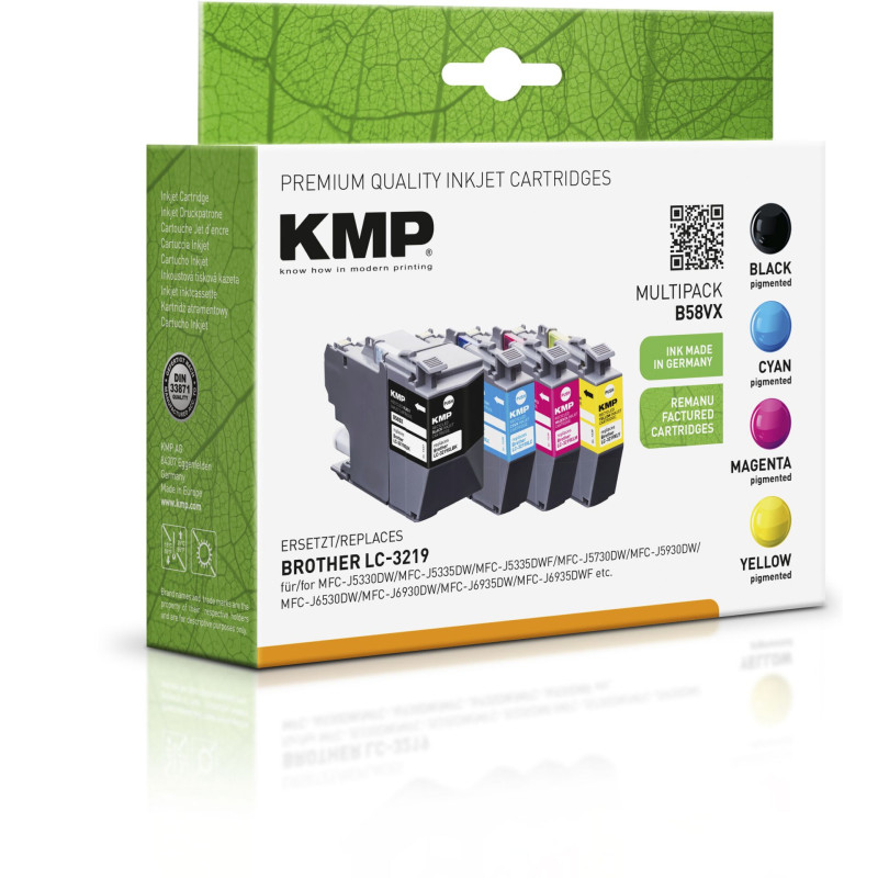 KMP B58VX opakowanie BK/C/MY/Y komp. z Brother LC-3219VALDR