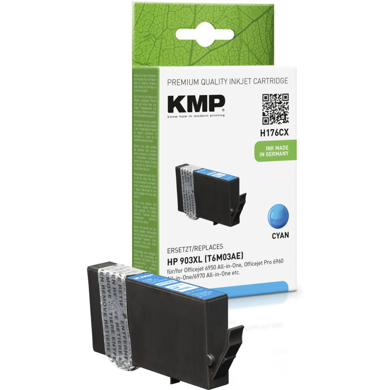 KMP H176CX Tusz cyan kompatybilny z HP T6M03AE 903XL