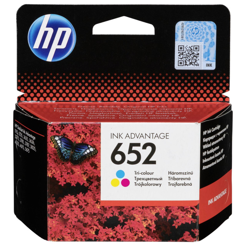 HP F6V24AE tusz 3 kolory nr 652