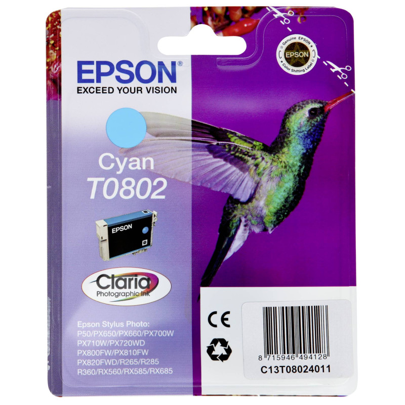 Epson Tusz cyan T 080  T 0802