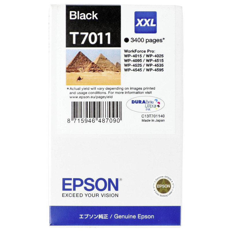 Epson Tusz XXL czarny T 701 WorkForce Pro       T 7011