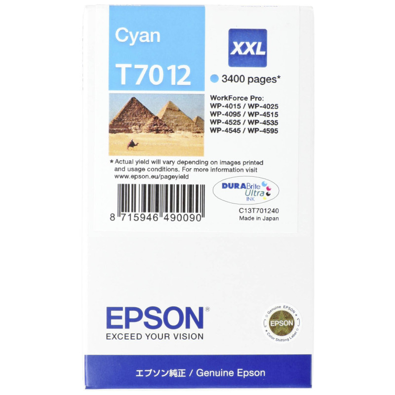 Epson Tusz XXL cyan T 701 WorkForce Pro       T 7012