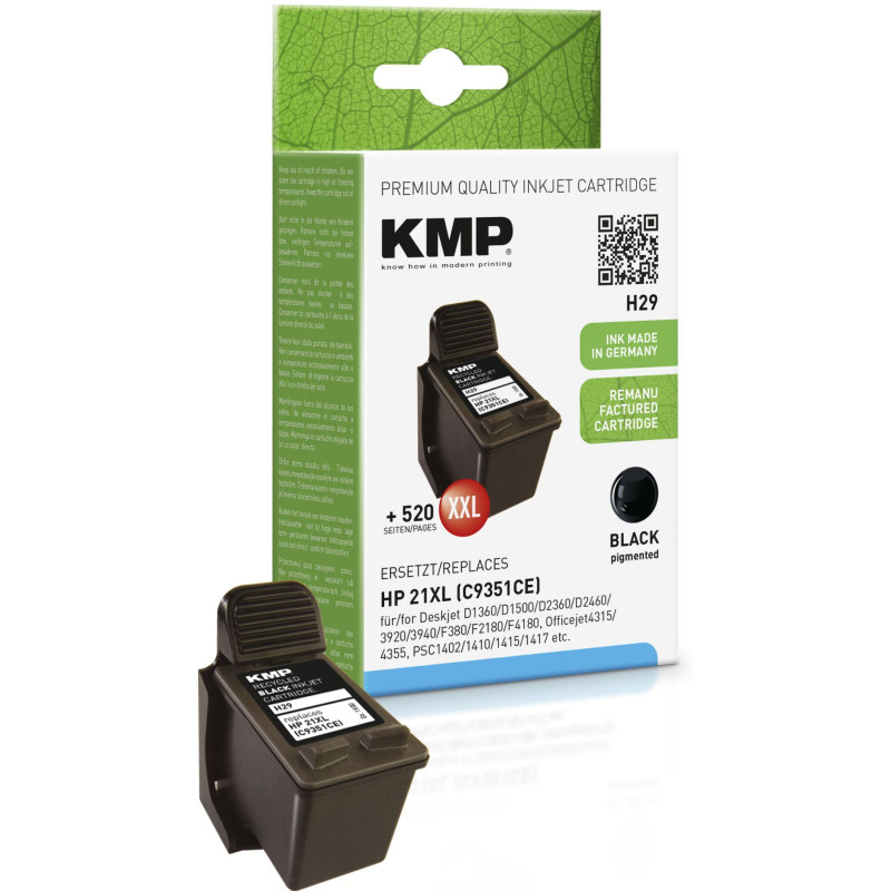 KMP H29 Tusz czarny do HP C 9351 AE