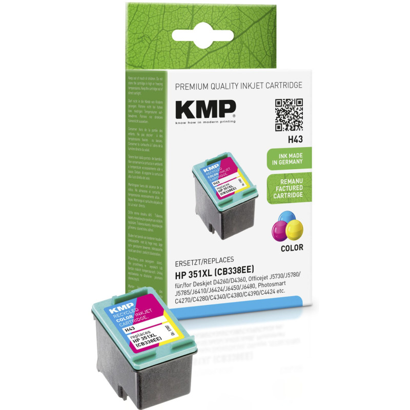 KMP H43 Tusz kolor do HP CB 338 EE Nr. 351XL