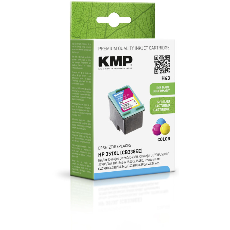 KMP H43 Tusz kolor do HP CB 338 EE Nr. 351XL