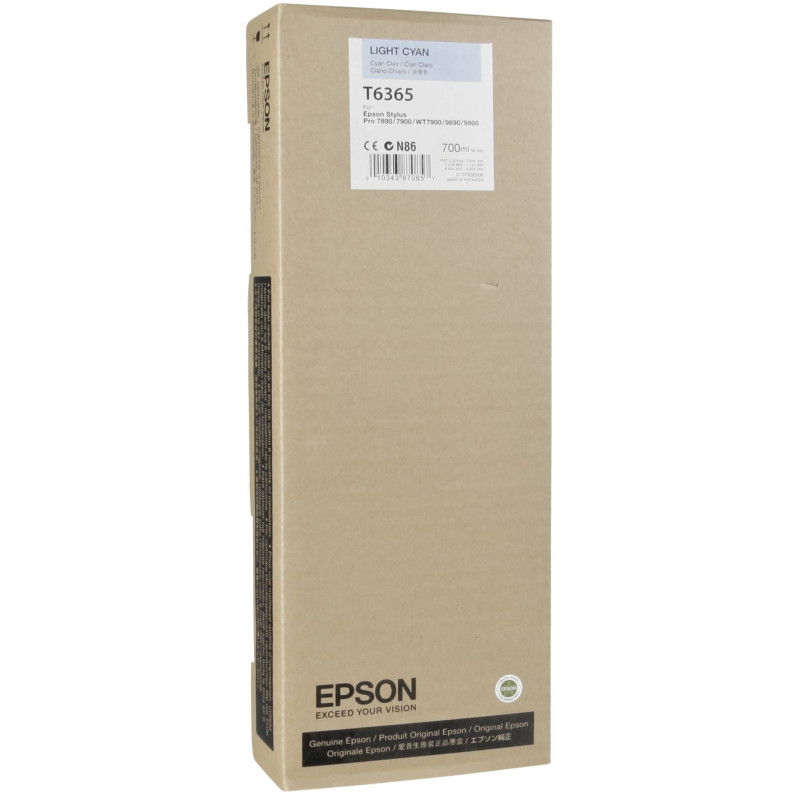 Epson Tusz jasny cyan T 636 700 ml   T 6365