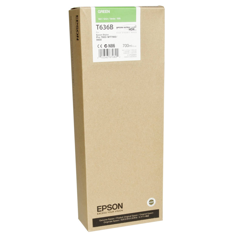 Epson Tusz zielony T 636 700 ml   T 636B