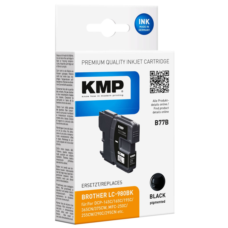 KMP B77B tusz czarny kompatybilny z Brother LC-980 BK