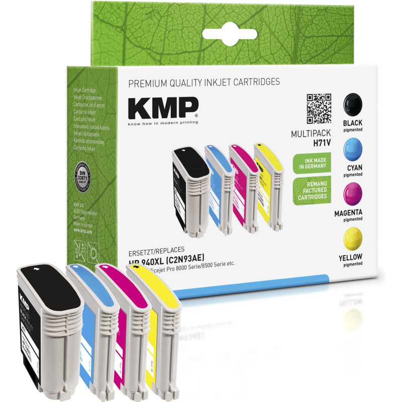 KMP H71V Vorteilspack BK/C/M/Y do HP Nr. 940 XL