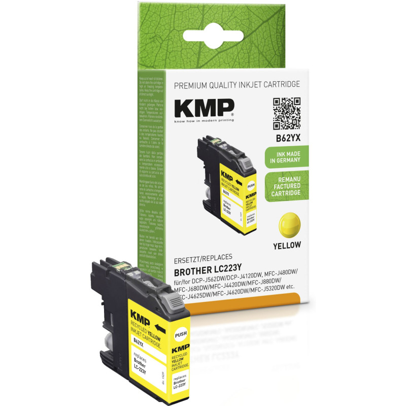 KMP B62YX tusz yellow kompatybilny z Brother LC-223 Y