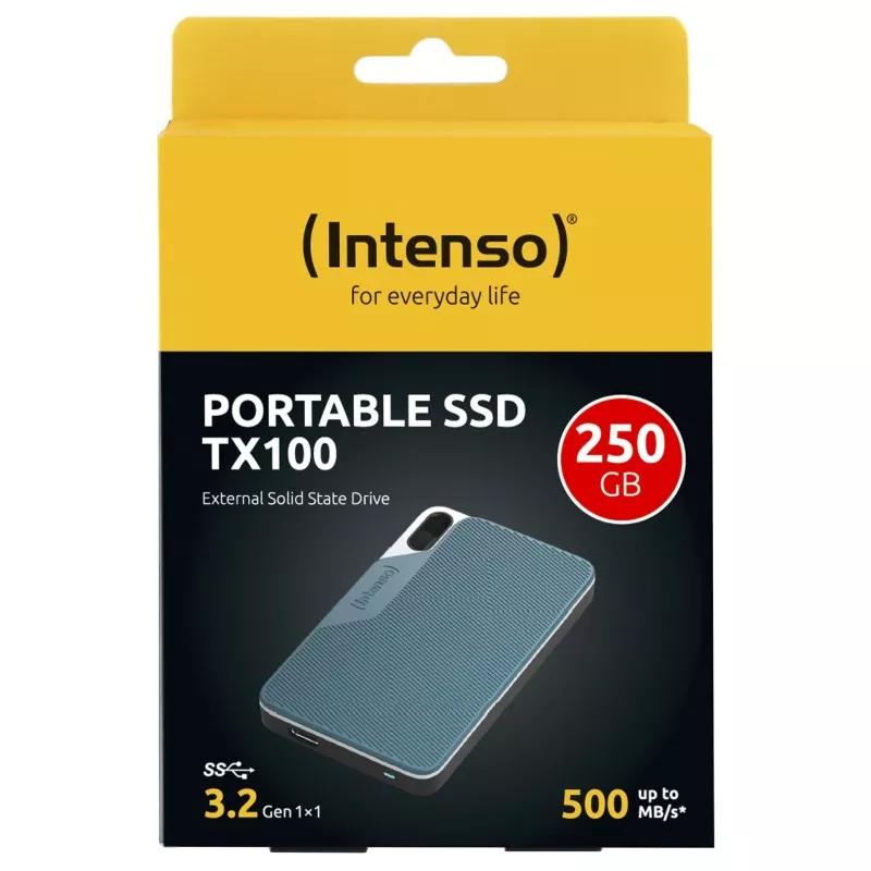 Intenso externe SSD TX100  250GB USB 3.2 Gen 1x1 grey-blue
