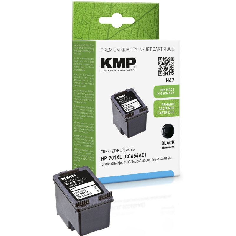 KMP H47 Tusz czarny do HP CC 654 AE Nr. 901XL