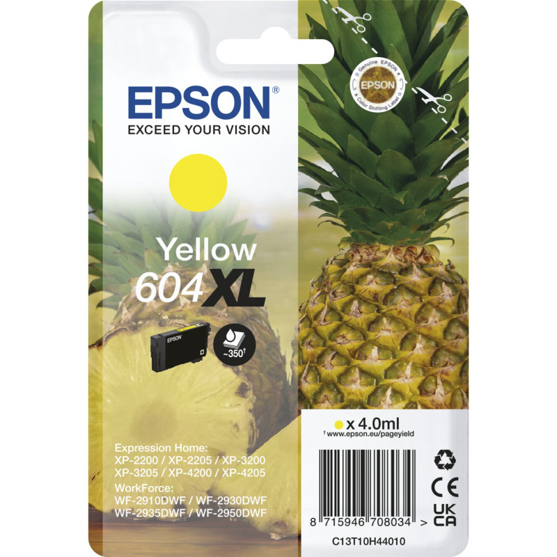 Epson tusz yellow 604 XL         T 10H4