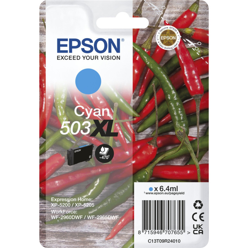 Epson tusz cyan 503 XL         T 09R2
