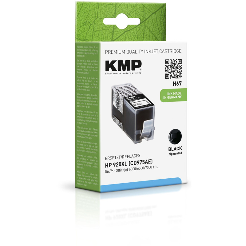KMP H67 Tusz czarny do HP CD 975 AE Nr. 920 XL