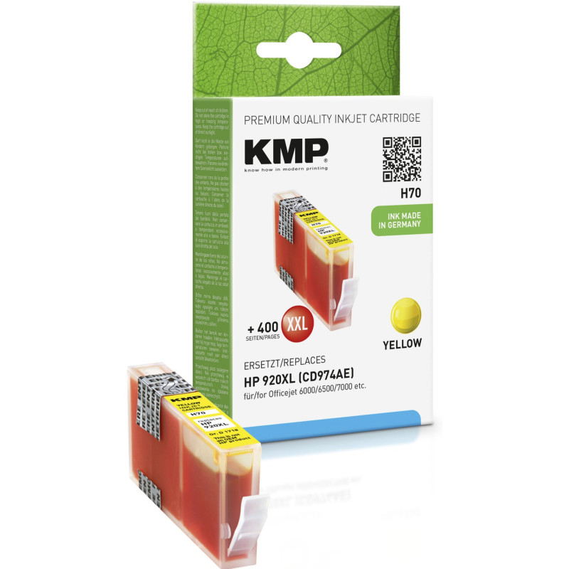 KMP H70 Tusz zolty do HP CD 974 AE Nr. 920 XL