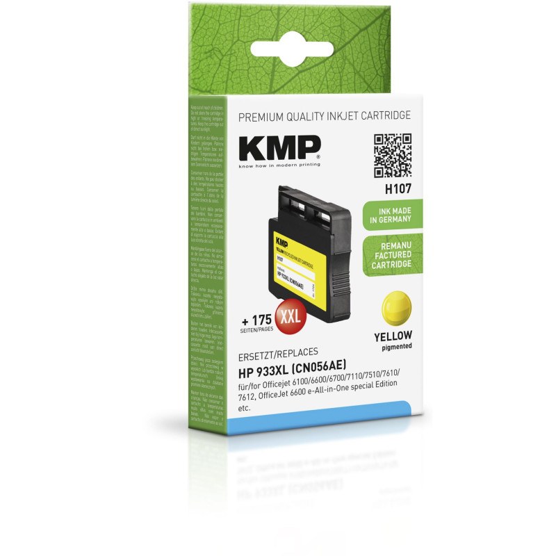 KMP H107 Tusz zolty do HP CN 056 AE 933 XL