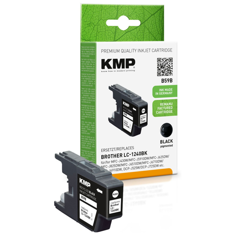 KMP B59B ink cartridge black compatible mit Brother LC-1240BK