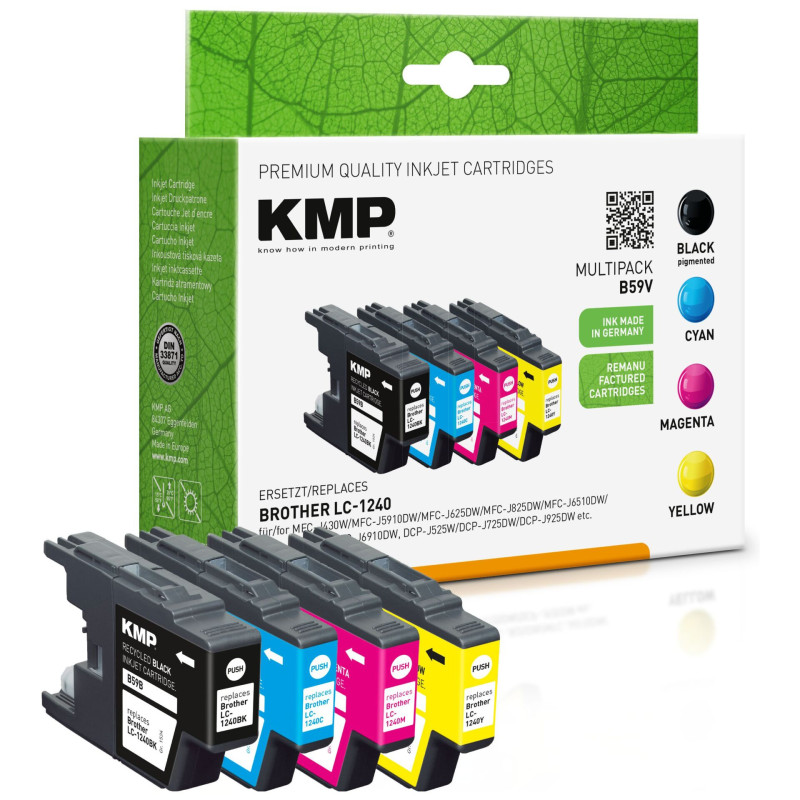 KMP B59V Multipack BK/C/M/Y compatible with Brother LC-1240