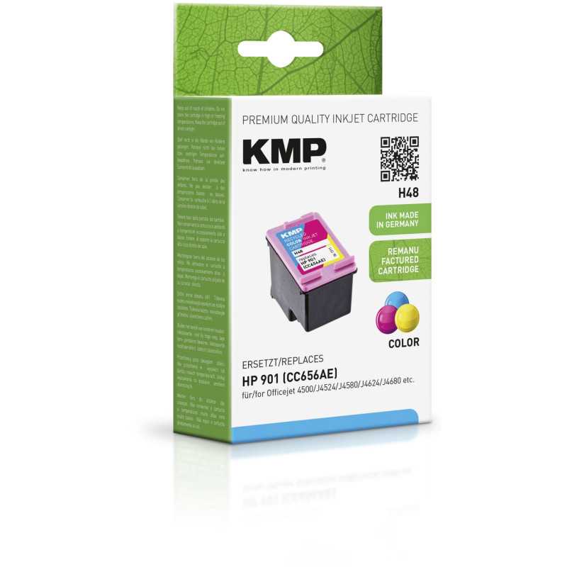 KMP H48 Tusz kolor do HP CC656AE