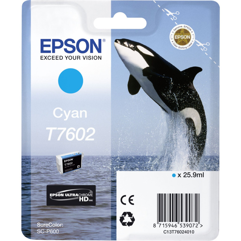 Epson Tusz cyan T 7602