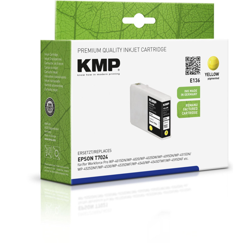 KMP E136 Tusz zolty kompatybilny z Epson T7024