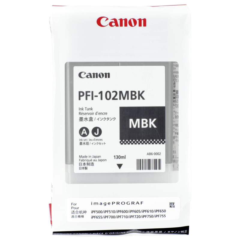 Canon PFI-102 MBK tusz matowy czarny