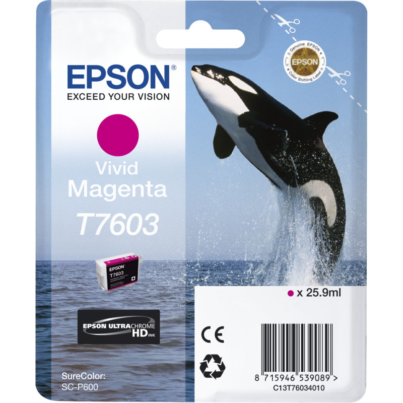 Epson ink cartridge vivid magenta T 7603 N