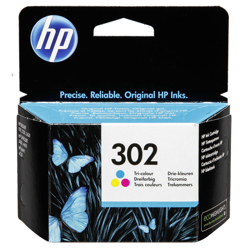 HP F6U65AE Tusz 3 kolory No. 302