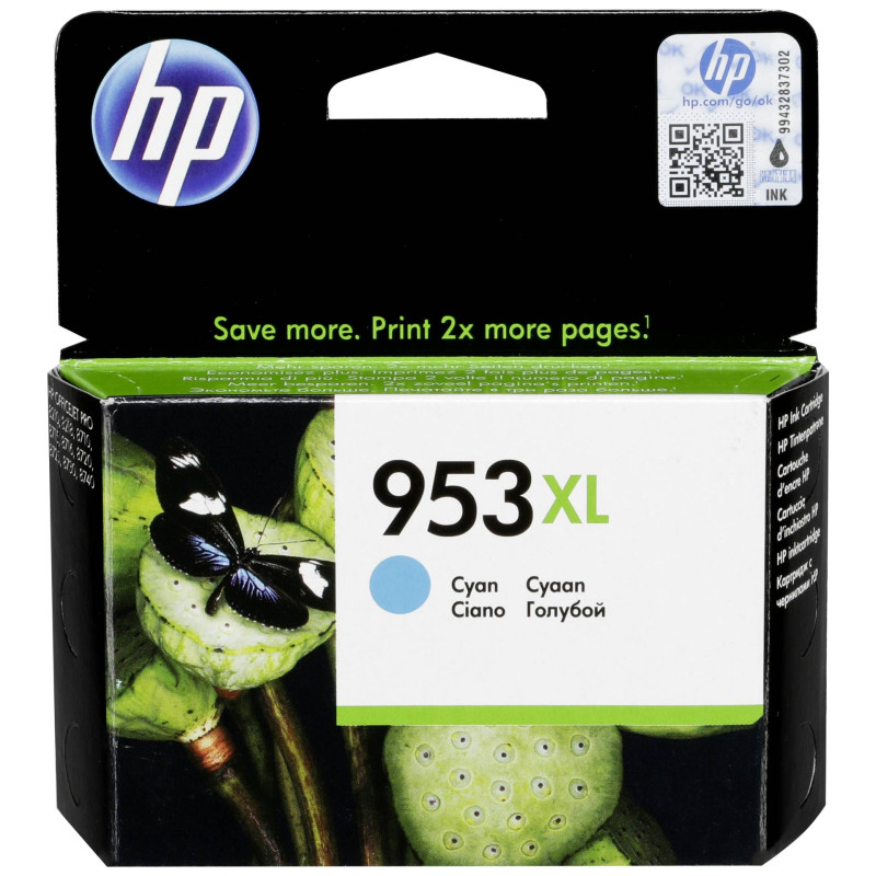 HP F6U16AE Tusz cyan No. 953 XL