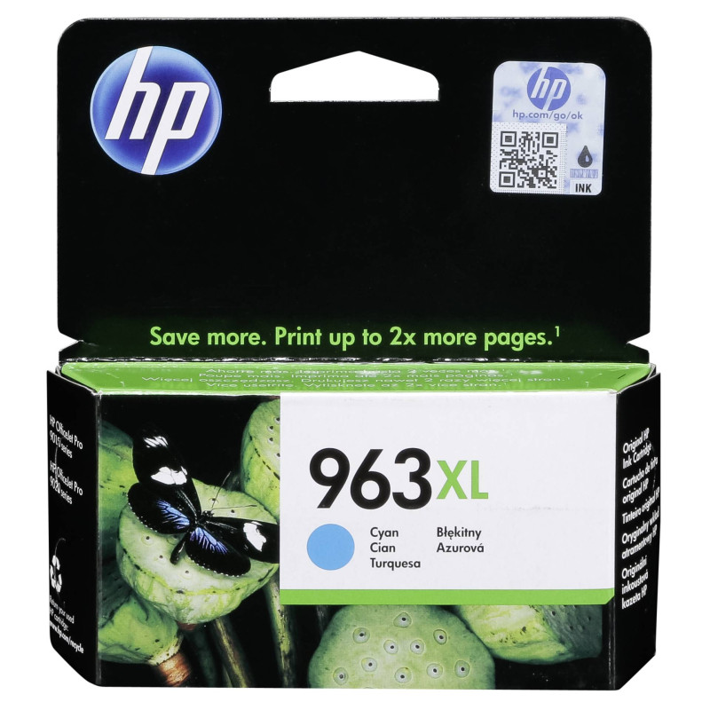 HP 3JA27AE Tusz cyan nr 963 XL