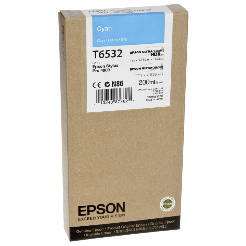 Epson Tusz cyan T 653 200 ml   T 6532