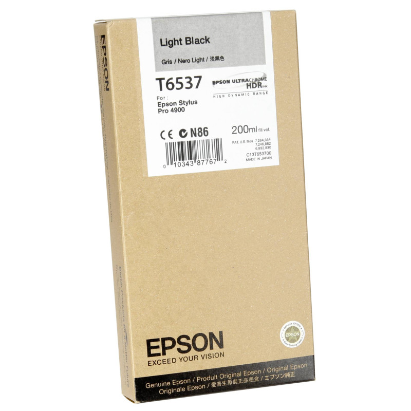 Epson Tusz jasny czarny  T 653 200 ml      T 6537